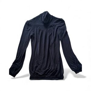 Me(el) black long-sleeve pintuck turtleneck top dress- size XS